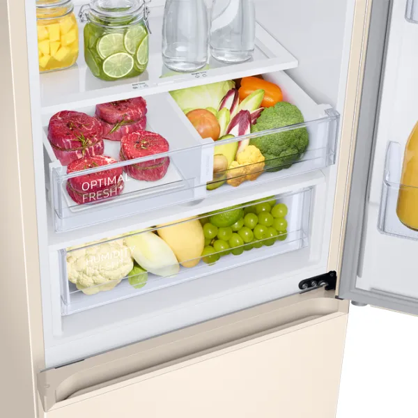 Frigider Samsung RB36T674FEL/UA cu congelator jos 360 l / 193.5 cm / Beige photo 5