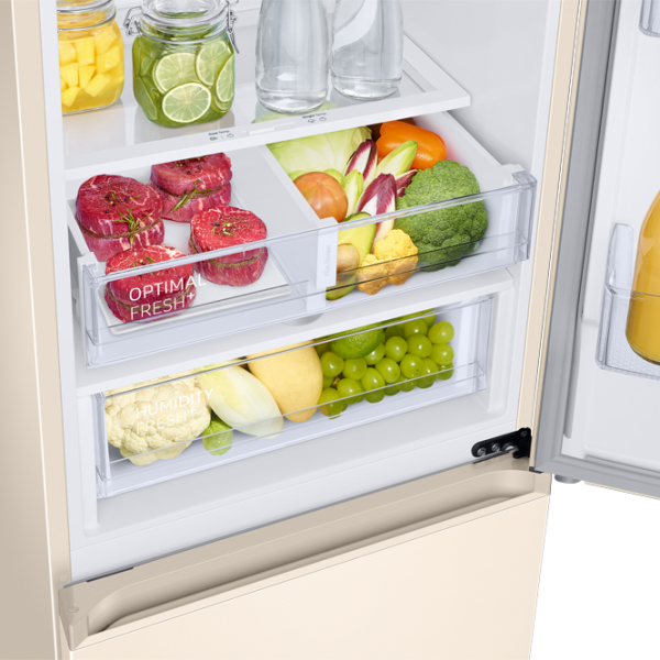 Frigider Samsung RB36T674FEL/UA cu congelator jos 360 l / 193.5 cm / Beige photo 5