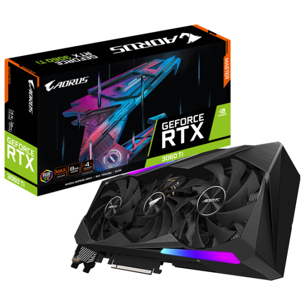 Видеокарта Gigabyte AORUS GeForce RTX 3060 Ti MASTER PCI Express x16 4.0 / 8 ГБ photo 13 Видеокарта Gigabyte AORUS GeForce RTX 3060 Ti MASTER PCI Express x16 4.0 / 8 ГБ photo 13