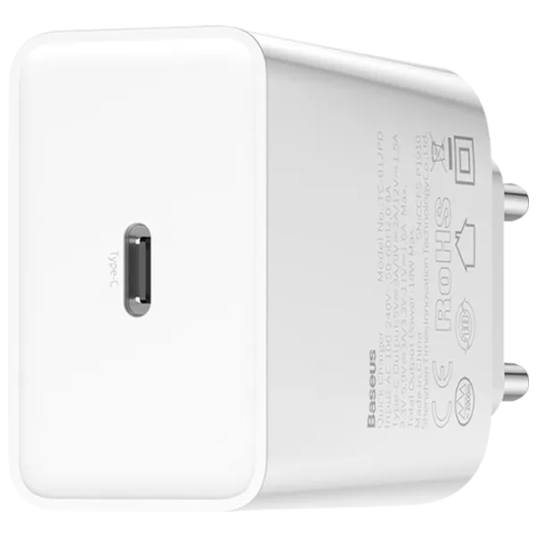 Adaptor de rețea Baseus TC-012PD 2 A/ White photo 2