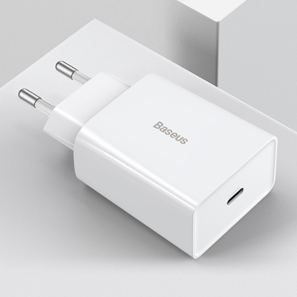 Adaptor de rețea Baseus TC-012PD 2 A/ White photo 3