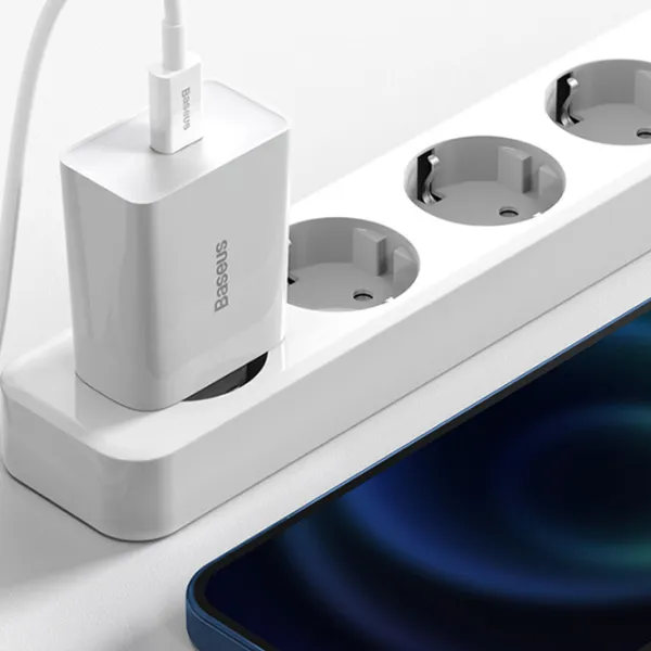 Adaptor de rețea Baseus TC-012PD 2 A/ White photo 5