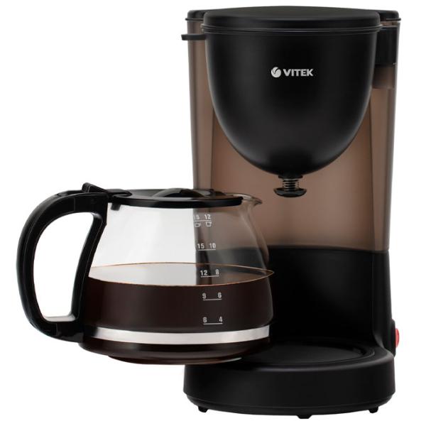 Cafetieră Vitek VT-1500 Cu picurare/ 1.25 l/ Black photo 4