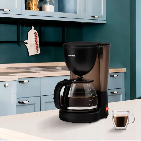 Cafetieră Vitek VT-1500 Cu picurare/ 1.25 l/ Black photo 6