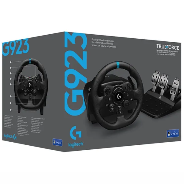 Volan Logitech G923 TrueForce Cu fir / 14 buttons / Black photo 6