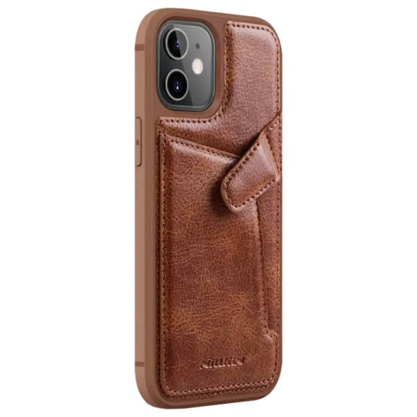 Husă pentru smartphone Apple iPhone 12 mini Nillkin/ Back/ Piele/ Brown photo 2