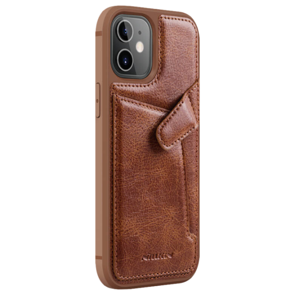 Husă pentru smartphone Apple iPhone 12 mini Nillkin/ Back/ Piele/ Brown photo 2