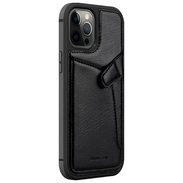 Чехол для смартфона Apple iPhone 12 Pro Max Nillkin/ Back/ Кожа/ Черный photo 2