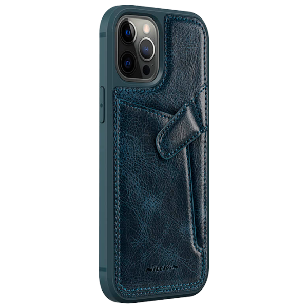 Чехол для смартфона Apple iPhone 12 Pro Max Nillkin/ Back/ Кожа/ Синий photo 2