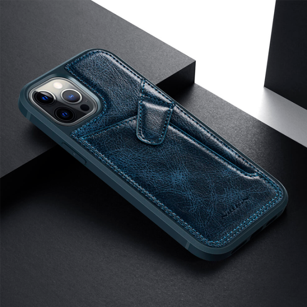 Чехол для смартфона Apple iPhone 12 Pro Max Nillkin/ Back/ Кожа/ Синий photo 4