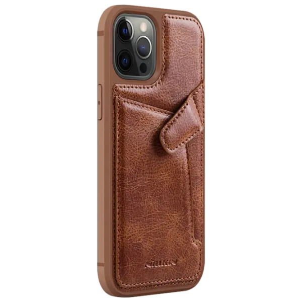 Чехол для смартфона Apple iPhone 12/ 12 Pro Nillkin/ Back/ Кожа/ Коричневый photo 2