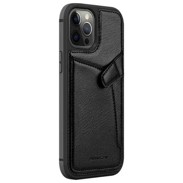 Чехол для смартфона Apple iPhone 12/ 12 Pro Nillkin/ Back/ Кожа/ Черный photo 2