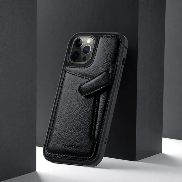 Чехол для смартфона Apple iPhone 12/ 12 Pro Nillkin/ Back/ Кожа/ Черный photo 4