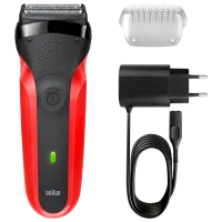 Aparat de ras electric Braun 300S Red Black photo 2