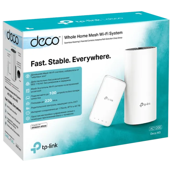 Усилитель сигнала TP-Link Deco M3 Mesh Wi-Fi/ Белый photo 2