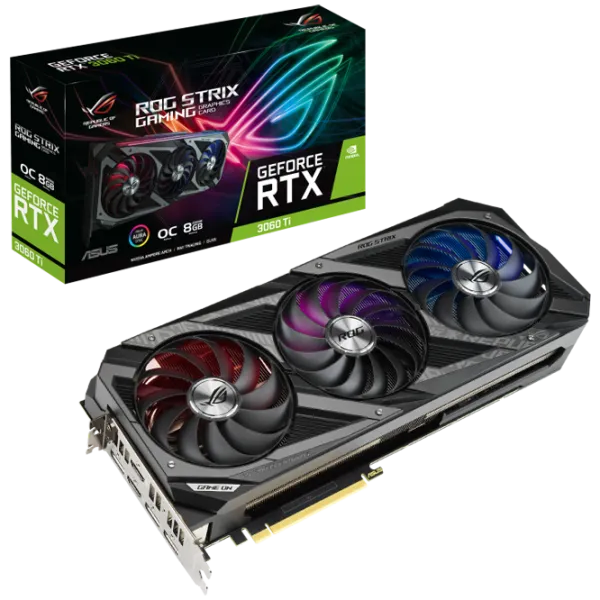 Placă video Asus GeForce RTX 3060 Ti ROG STRIX GAMING O8G LHR PCI Express x16 4.0 / 8 GB photo 6
