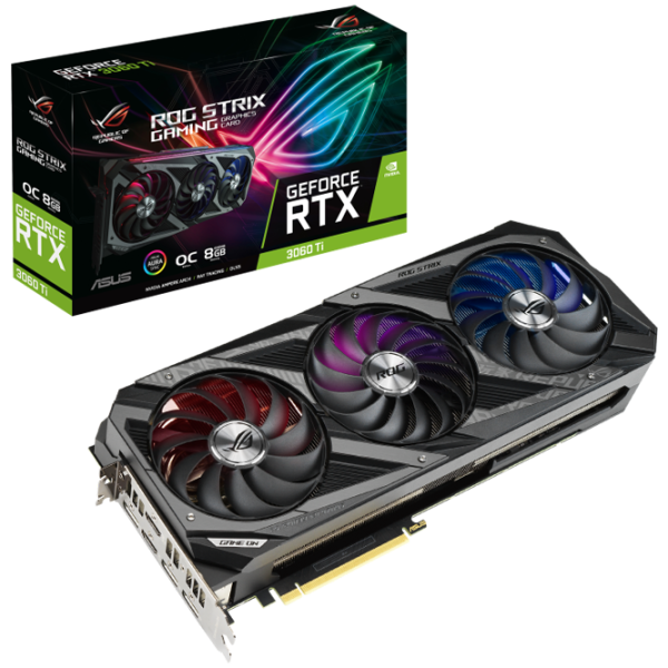 Placă video Asus GeForce RTX 3060 Ti ROG STRIX GAMING O8G LHR PCI Express x16 4.0 / 8 GB photo 6