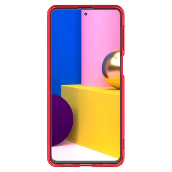 Чехол для смартфона Samsung Galaxy M31s Samsung/ Back/ TPU/ Прозрачный Красный photo 2 Чехол для смартфона Samsung Galaxy M31s Samsung/ Back/ TPU/ Прозрачный Красный photo 2