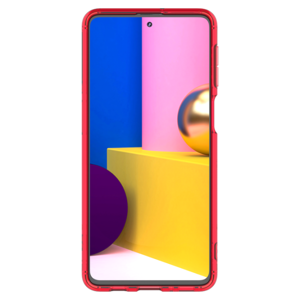 Чехол для смартфона Samsung Galaxy M31s Samsung/ Back/ TPU/ Прозрачный Красный photo 2 Чехол для смартфона Samsung Galaxy M31s Samsung/ Back/ TPU/ Прозрачный Красный photo 2