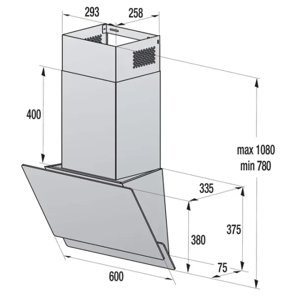 Hotă Gorenje WHI 649 EXGW Înclinată/ White/ Gray photo 5 Hotă Gorenje WHI 649 EXGW Înclinată/ White/ Gray photo 5
