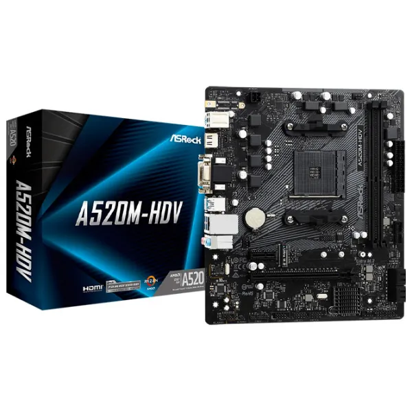 Материнская плата ASRock A520M-HDV mATX/ AMD A520 photo 5