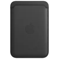 Чехол-бумажник Apple iPhone 12 - 14 All Apple/ MagSafe Back/ Кожа/ Черный photo 2