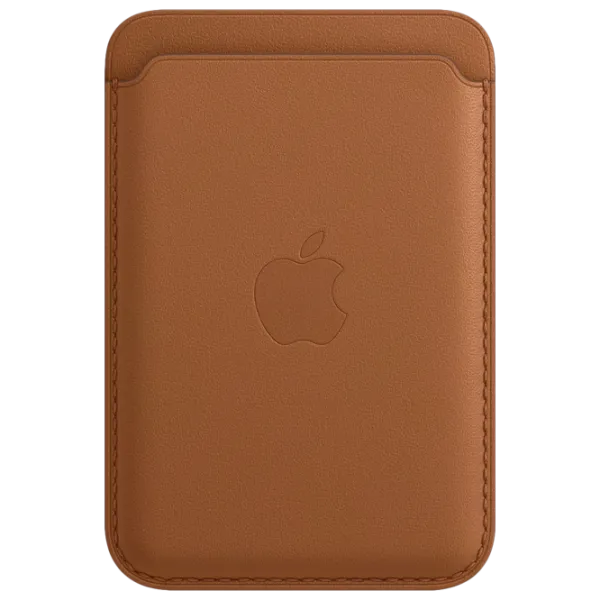 Чехол-бумажник Apple iPhone 12 - 14 All Apple/ MagSafe Back/ Кожа/ Saddle Коричневый photo 3