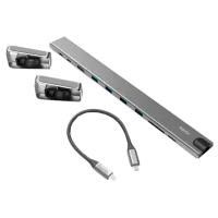 Adapter Hama 9-in-1 USB-C Docking Station (200103) Gray photo 3