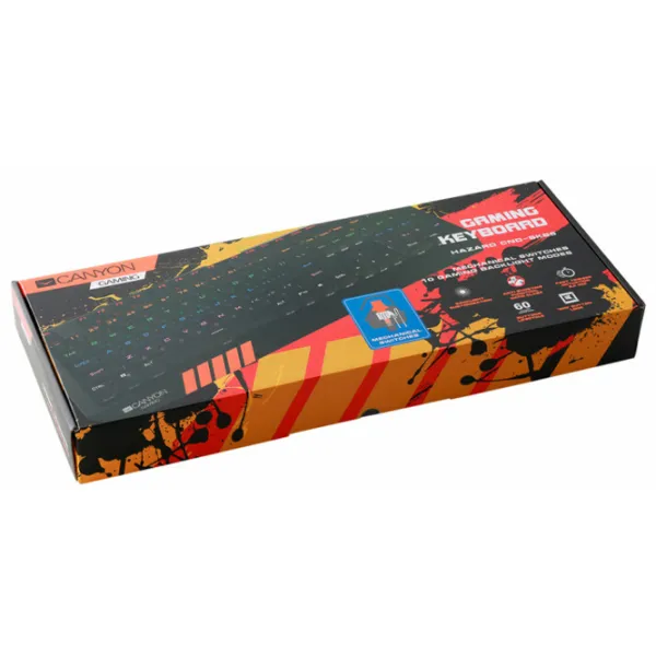 Tastatură Canyon Hazard CND-SKB6 Cu fir/ Black photo 3 Tastatură Canyon Hazard CND-SKB6 Cu fir/ Black photo 3