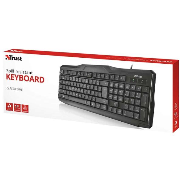 Tastatură Trust ClassicLine Cu fir/ Black photo 4