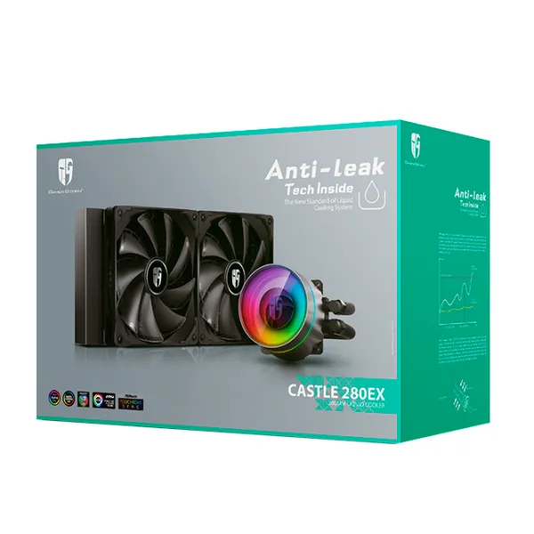 Жидкостное охлаждение Deepcool CAPTAIN CASTLE 280EX Гидродинамический/ 1600 об/ мин photo 7 Жидкостное охлаждение Deepcool CAPTAIN CASTLE 280EX Гидродинамический/ 1600 об/ мин photo 7