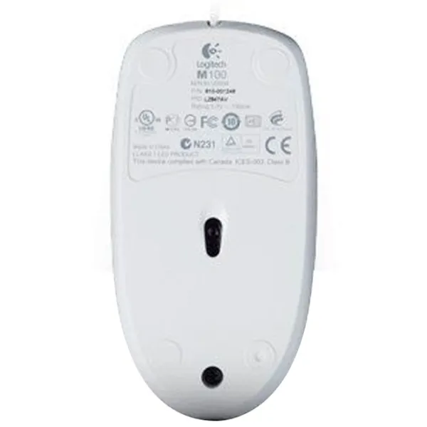 Mouse Logitech B100 White photo 6