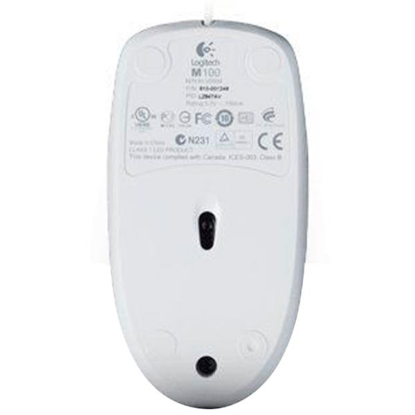 Mouse Logitech B100 White photo 6