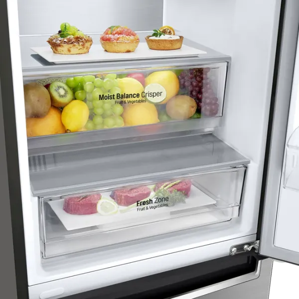Frigider LG GA-B459MMQM cu congelator jos LINEARCooling/MetalFresh/DoorCooling+/Inox photo 11