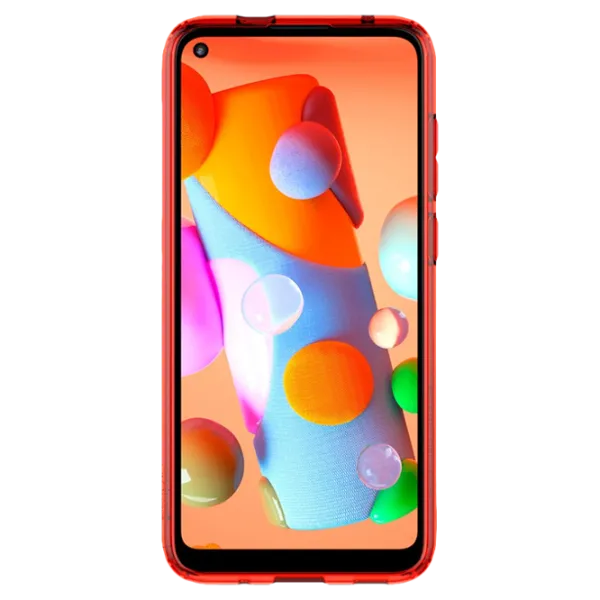 Husă pentru smartphone Samsung Galaxy A11 Samsung/ Back/ TPU/ Transparent Red photo 2 Husă pentru smartphone Samsung Galaxy A11 Samsung/ Back/ TPU/ Transparent Red photo 2