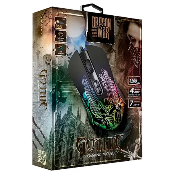 Mouse Qumo Gothic USB/ Black photo 5