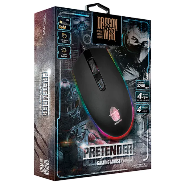 Mouse Qumo Pretender USB/ Black photo 3