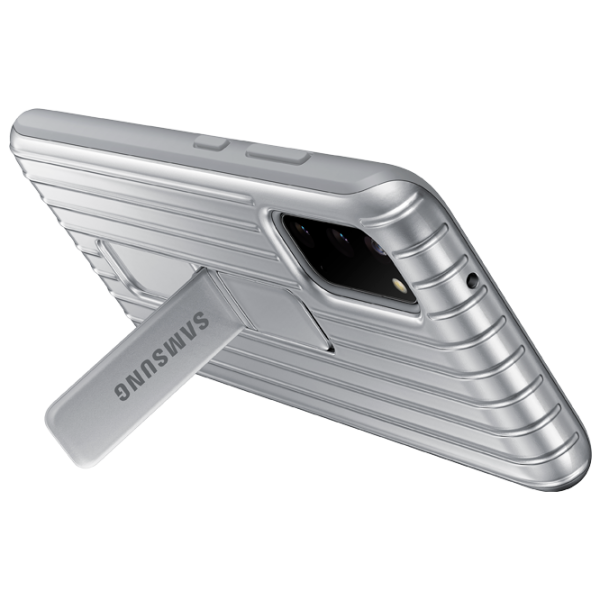 Husă pentru smartphone Samsung Galaxy S20 Samsung/ Protective Standing/ PC/ Silver photo 5