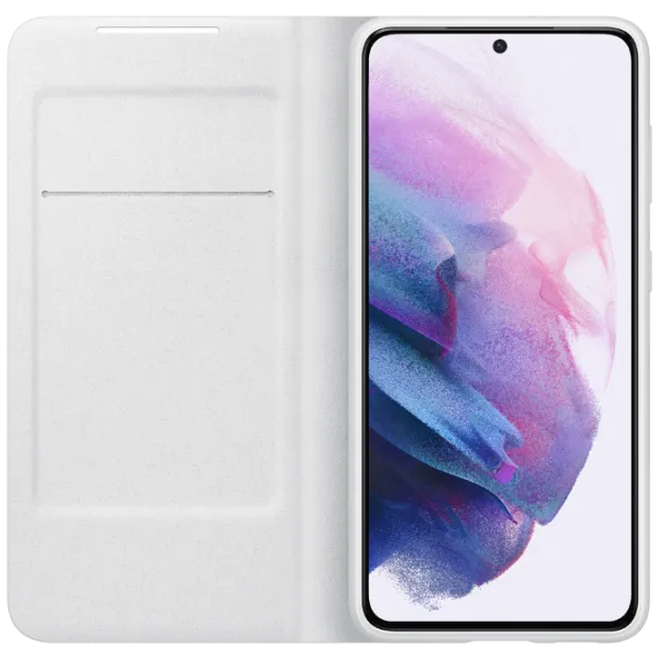 Husă pentru smartphone Samsung Galaxy S21 Samsung/ Smart Led View/ PC/ Light Gray photo 3