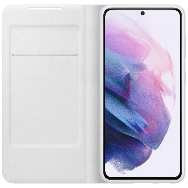 Husă pentru smartphone Samsung Galaxy S21 Samsung/ Smart Led View/ PC/ Light Gray photo 3