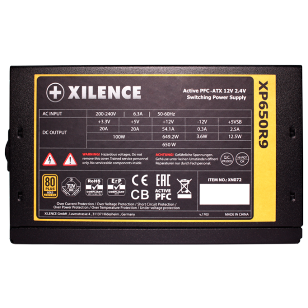 Блок питания Xilence XP650R9 80+ Gold/ 650 Вт photo 3