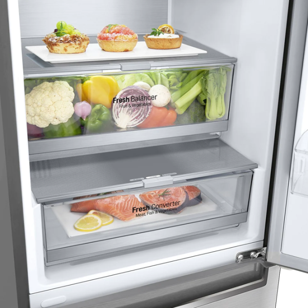 Frigider LG GA-B509PSAM cu congelator jos LINEARCooling/MetalFresh/DoorCooling+/Inox photo 9