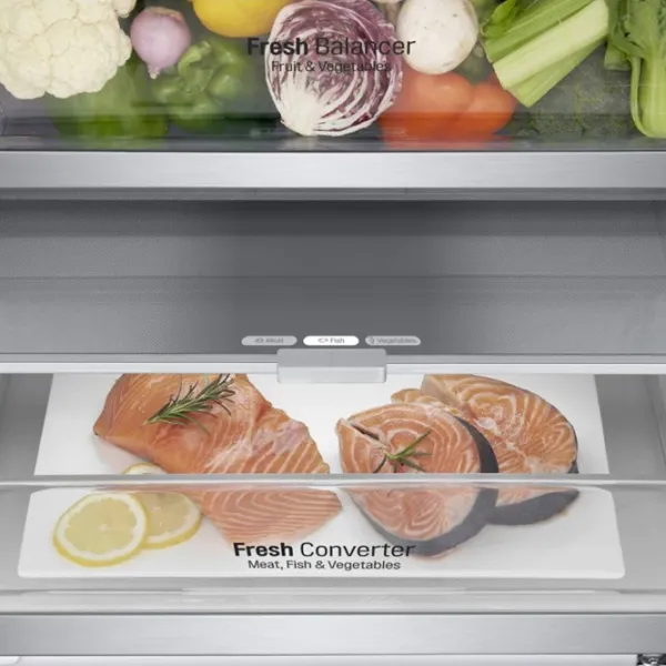Frigider LG GA-B509MCUM cu congelator jos LINEARCooling/MetalFresh/DoorCooling+/Gray photo 8