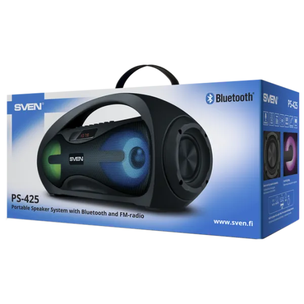 Boxă portabilă Sven PS-425 2 x 6 W/ Black photo 5 Boxă portabilă Sven PS-425 2 x 6 W/ Black photo 5