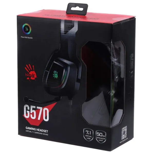 Căști A4Tech Bloody G570 Black Cu fir/ Gaming photo 5