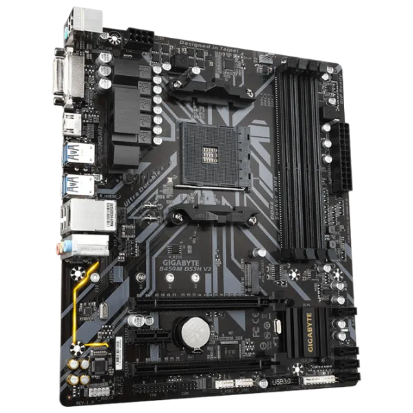 Материнская плата Gigabyte B450M DS3H V2 1.0 mATX/ AMD B450 photo 2