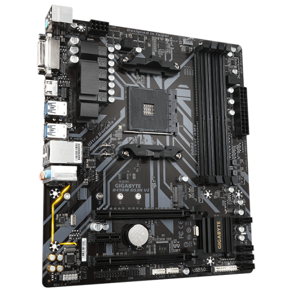 Материнская плата Gigabyte B450M DS3H V2 1.0 mATX/ AMD B450 photo 2