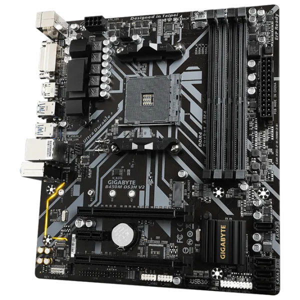 Материнская плата Gigabyte B450M DS3H V2 1.0 mATX/ AMD B450 photo 3