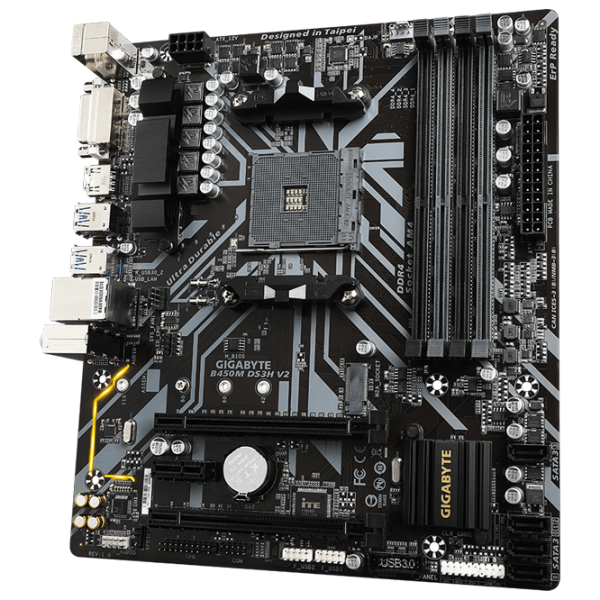Материнская плата Gigabyte B450M DS3H V2 1.0 mATX/ AMD B450 photo 3