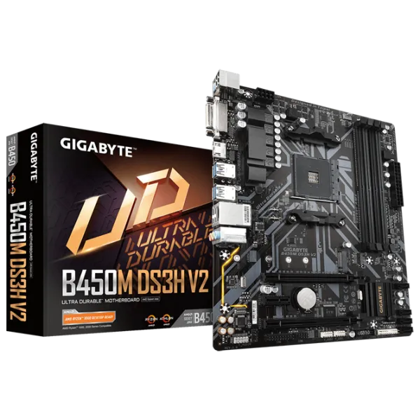 Материнская плата Gigabyte B450M DS3H V2 1.0 mATX/ AMD B450 photo 5
